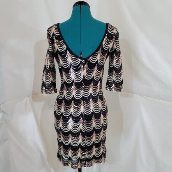 Crystal Doll by Dolls Kill Juniors' Sequined Bodycon Dress - Size Large - Picture 5 of 10